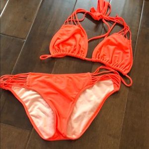 NEON CORAL BIKINI